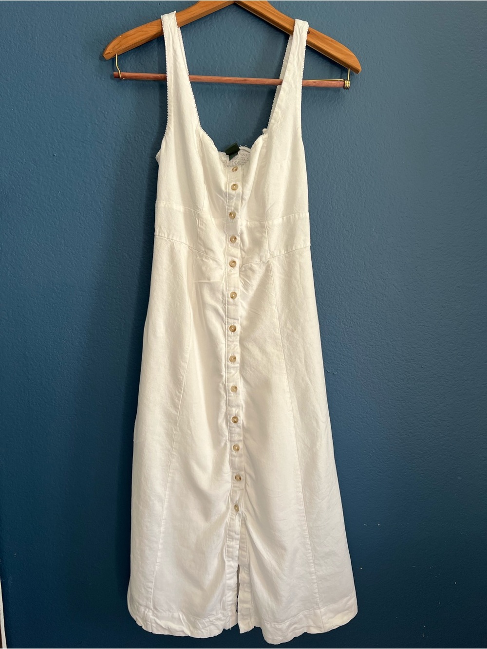 wild fable White Button-Front Midi Dress